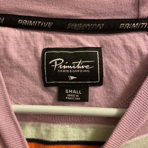 Primitive Skateboarding striped t-shirt, size s - Picture 3 of 4